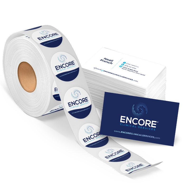 Encore Business Cards and Stickers