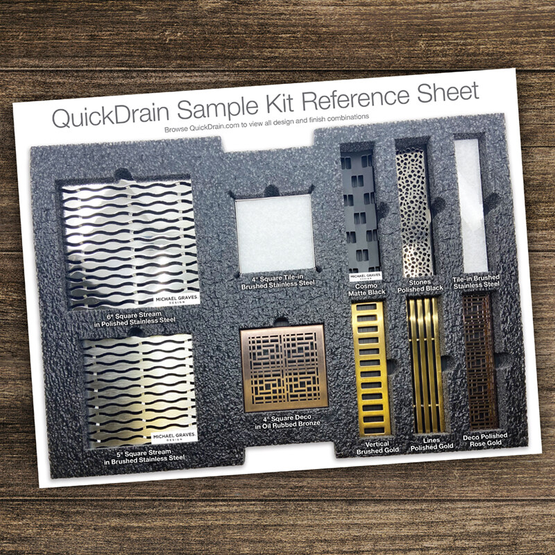 Oatey QuickDrain Sample Kit Reference Sheet